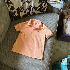Lacoste Orange Polo Shirt Classic Short-Sleeve Design